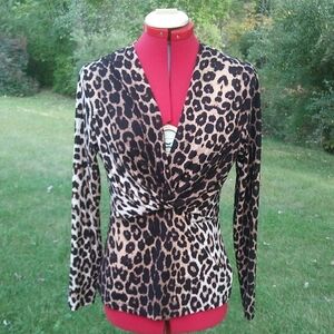 CBR Soft Leopard Stretch Pullover long sleeve Top